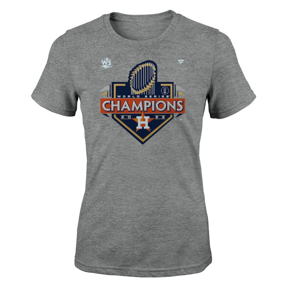 Houston Astros Women's 2022 World Series Champions Locker Room T-Shirt Heather Charcoal