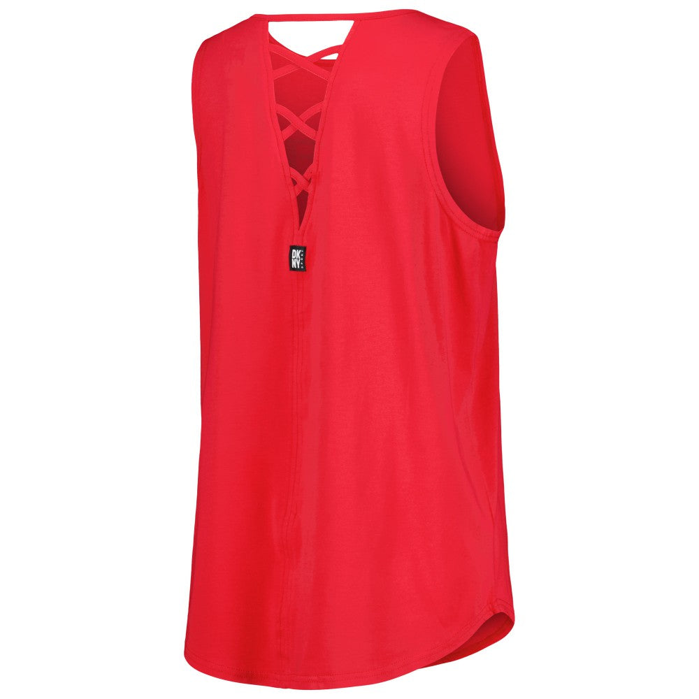 Los Angeles Angels DKNY Sport Women's Claire Fashion Tri-Blend Tank Top Red
