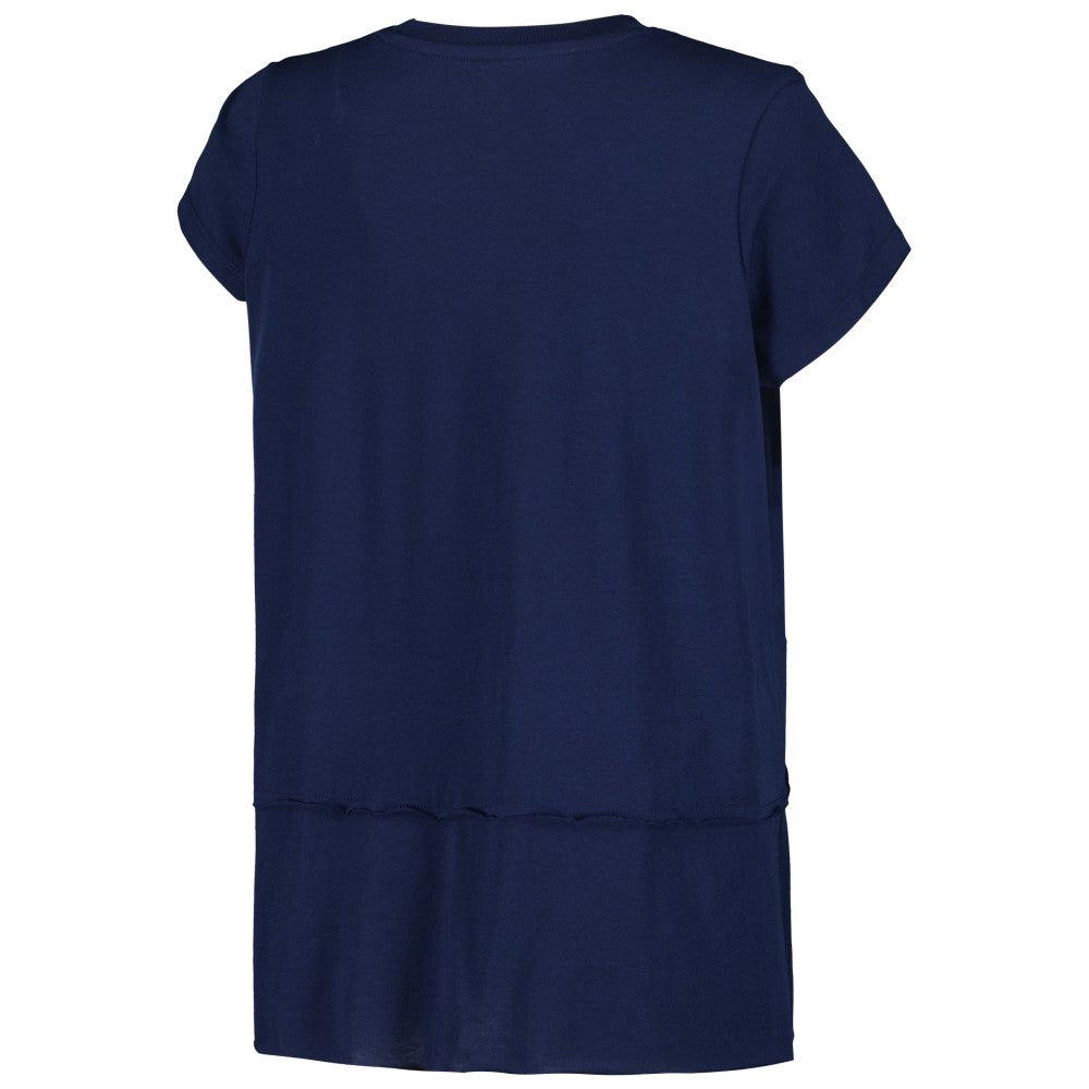 Milwaukee Brewers G-III 4Her by Carl Banks Women's Cheer Fashion T-Shirt Navy