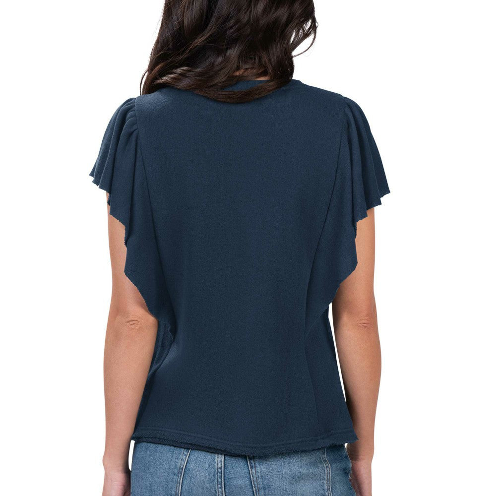 Milwaukee Brewers G-III 4Her by Carl Banks Women's Crowd Wave T-Shirt Navy