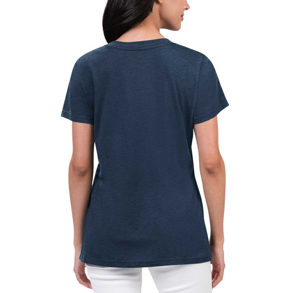Houston Astros G-III 4Her by Carl Banks Women's Key Move V-Neck T-Shirt Navy