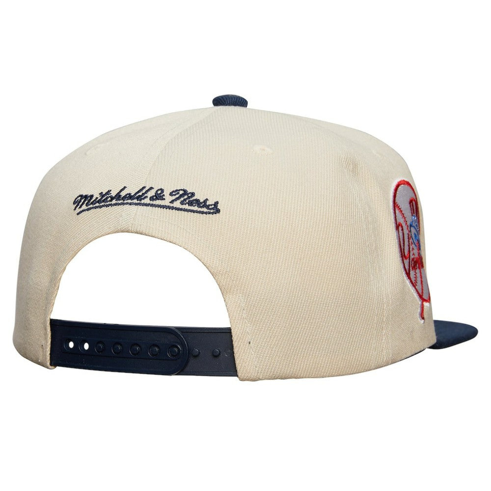 New York Yankees Cooperstown Collection Speed Zone Snapback Hat Cream | Mitchell & Ness