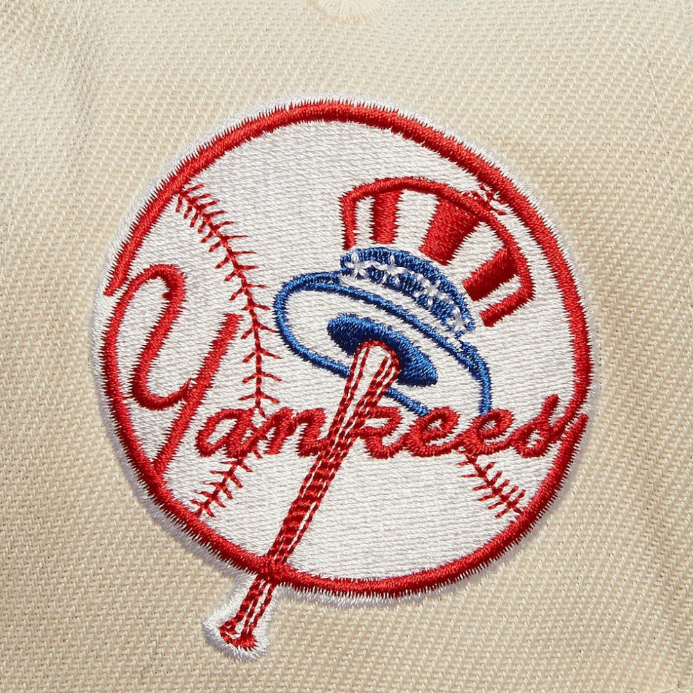 New York Yankees Cooperstown Collection Speed Zone Snapback Hat Cream | Mitchell & Ness