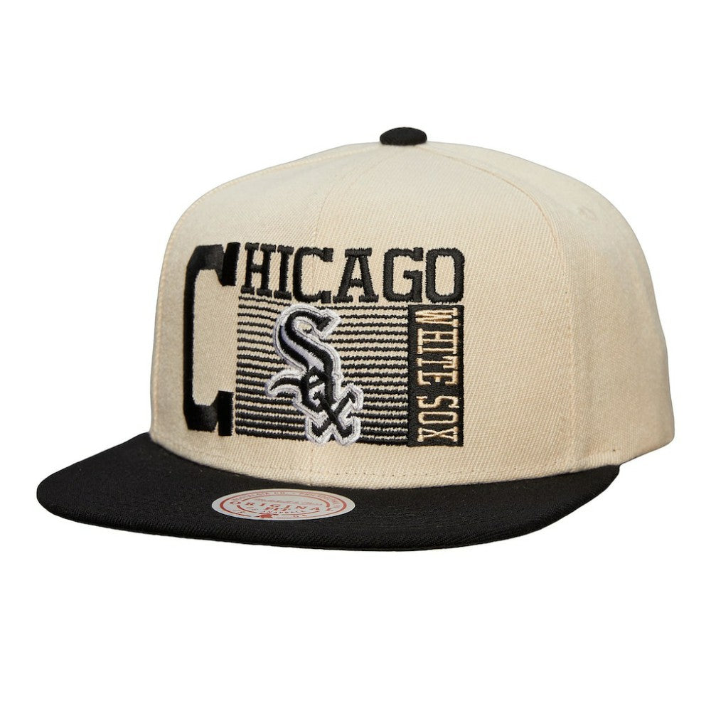 Chicago White Sox Cooperstown Collection Speed Zone Snapback Hat Cream | Mitchell & Ness