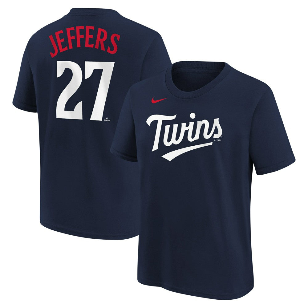 Ryan Jeffers Minnesota Twins Youth Name & Number T-Shirt Navy | Nike