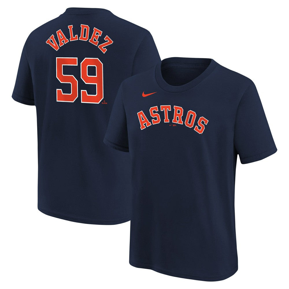 Framber Valdez Houston Astros Youth Name & Number T-Shirt Navy | Nike