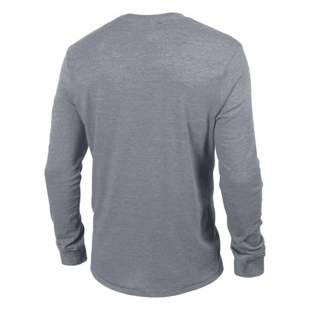 New York Islanders Champion Tri-Blend Dual-Stripe Long Sleeve T-Shirt Heather Gray