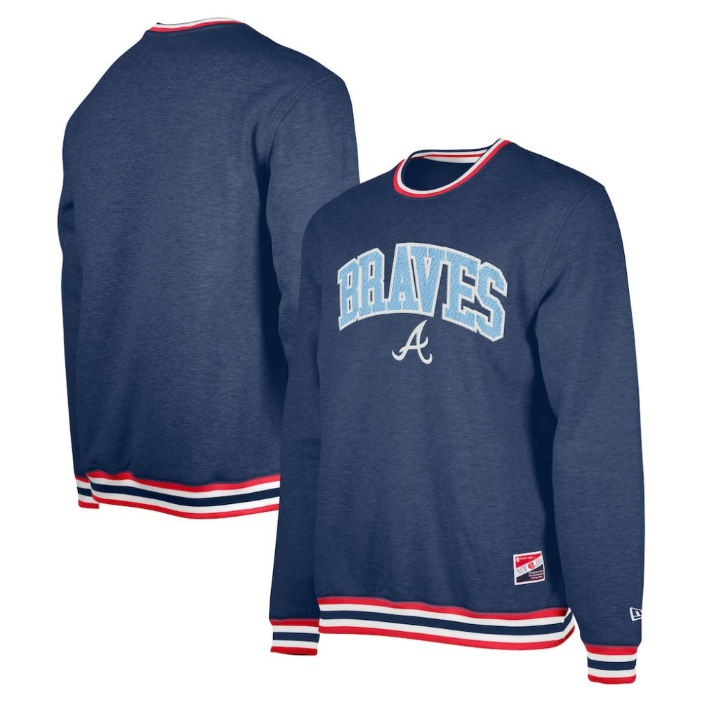 Atlanta Braves Pullover Sweatshirt Navy | New Era