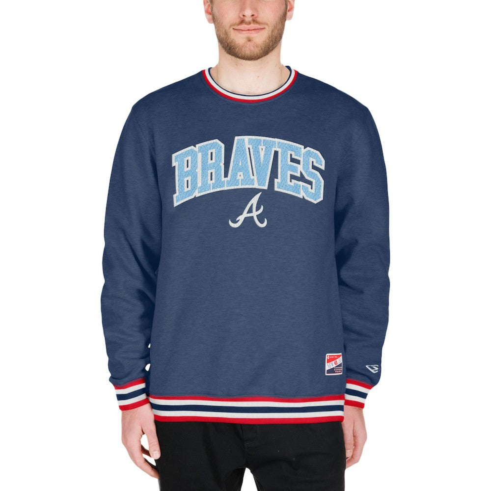 Atlanta Braves Pullover Sweatshirt Navy | New Era
