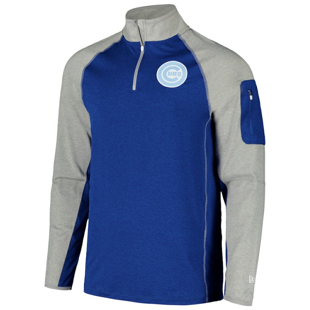 Chicago Cubs Father's Day Raglan Quarter-Zip Top Royal | New Era