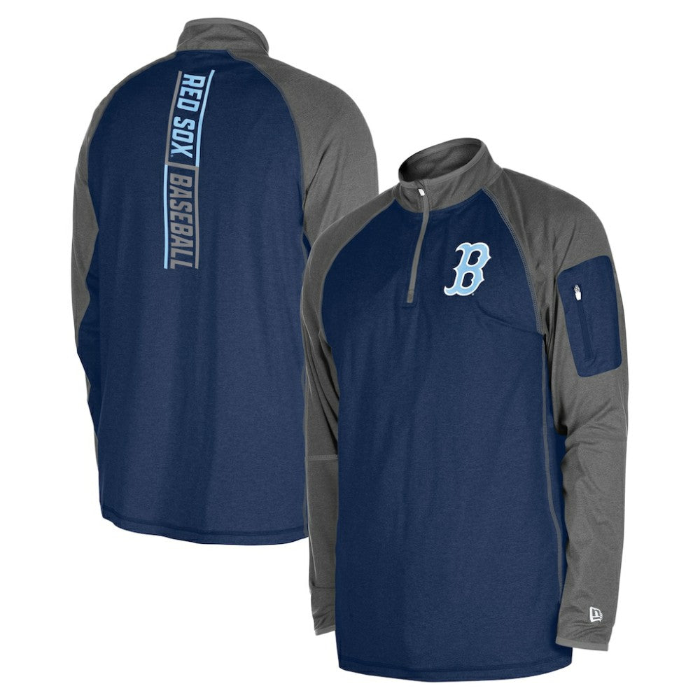 Boston Red Sox Father's Day Raglan Quarter-Zip Top Navy | New Era
