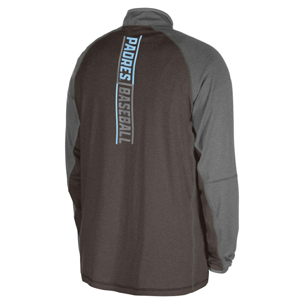 San Diego Padres Father's Day Raglan Quarter-Zip Top Brown | New Era
