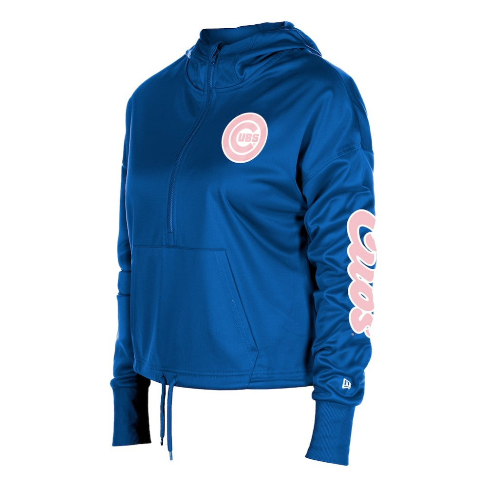 Chicago Cubs Women's Half-Zip Hoodie Royal | New Era