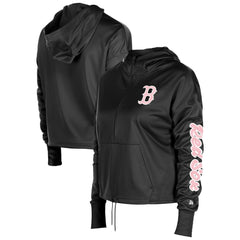 Boston Red Sox Women's Half-Zip Hoodie Black | New Era