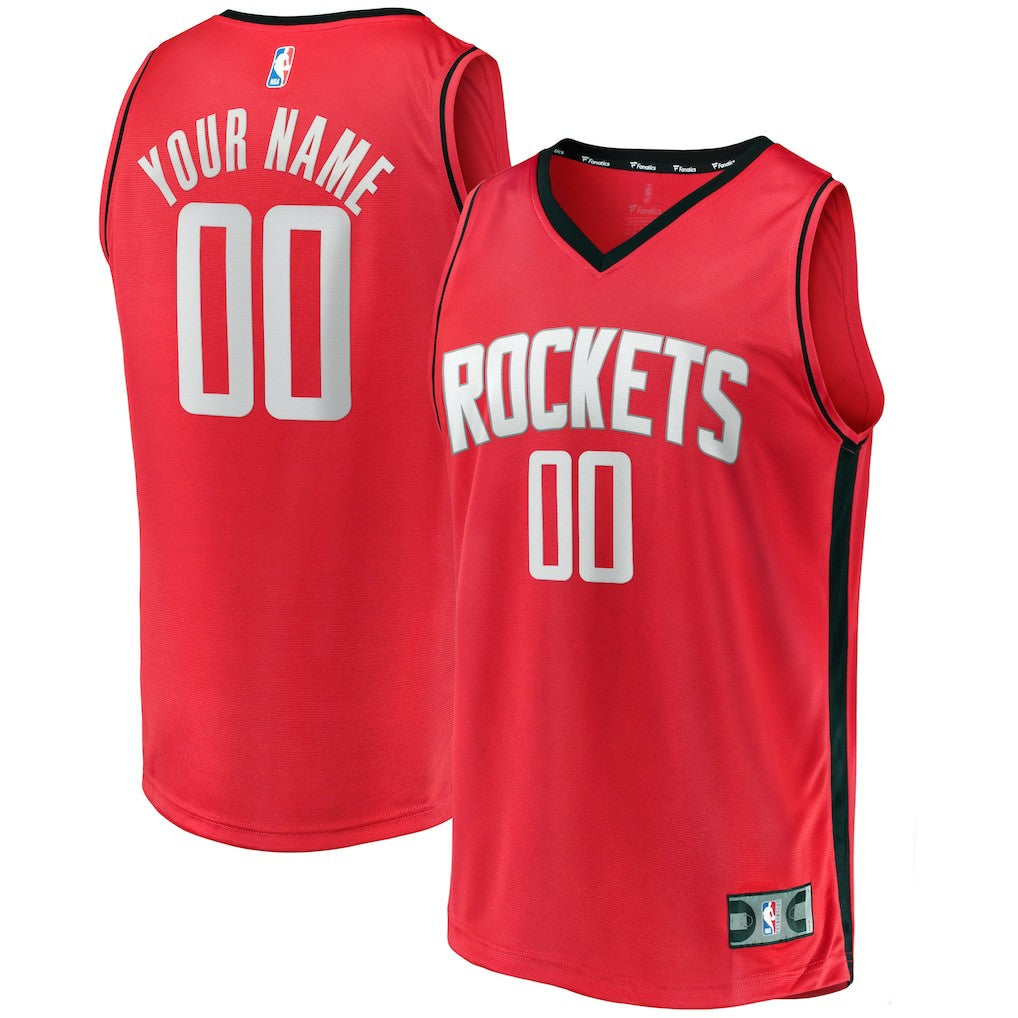 Houston Rockets Fast Break Custom Replica Jersey - Icon Edition?- Red