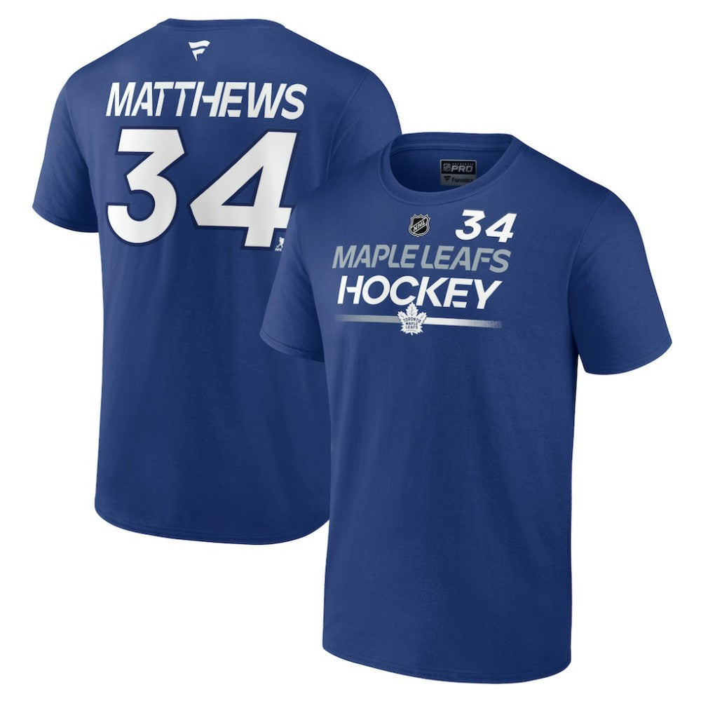 Auston Matthews Toronto Maple Leafs Fanatics  Authentic Pro Prime Name & Number T-Shirt Blue