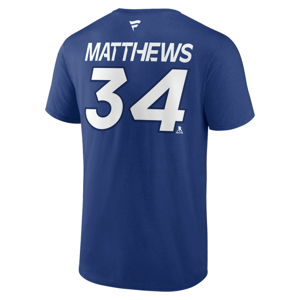 Auston Matthews Toronto Maple Leafs Fanatics  Authentic Pro Prime Name & Number T-Shirt Blue