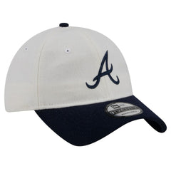 Atlanta Braves Leather Strap 9TWENTY Adjustable Hat Cream | New Era