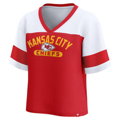 Kansas City Chiefs Women's Homeschool Jersey Poly V-Neck
Fashion Top - Red/White on sale