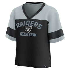 Las Vegas Raiders Women's Homeschool Jersey Poly V-Neck
Fashion Top - Black/Silver for sale