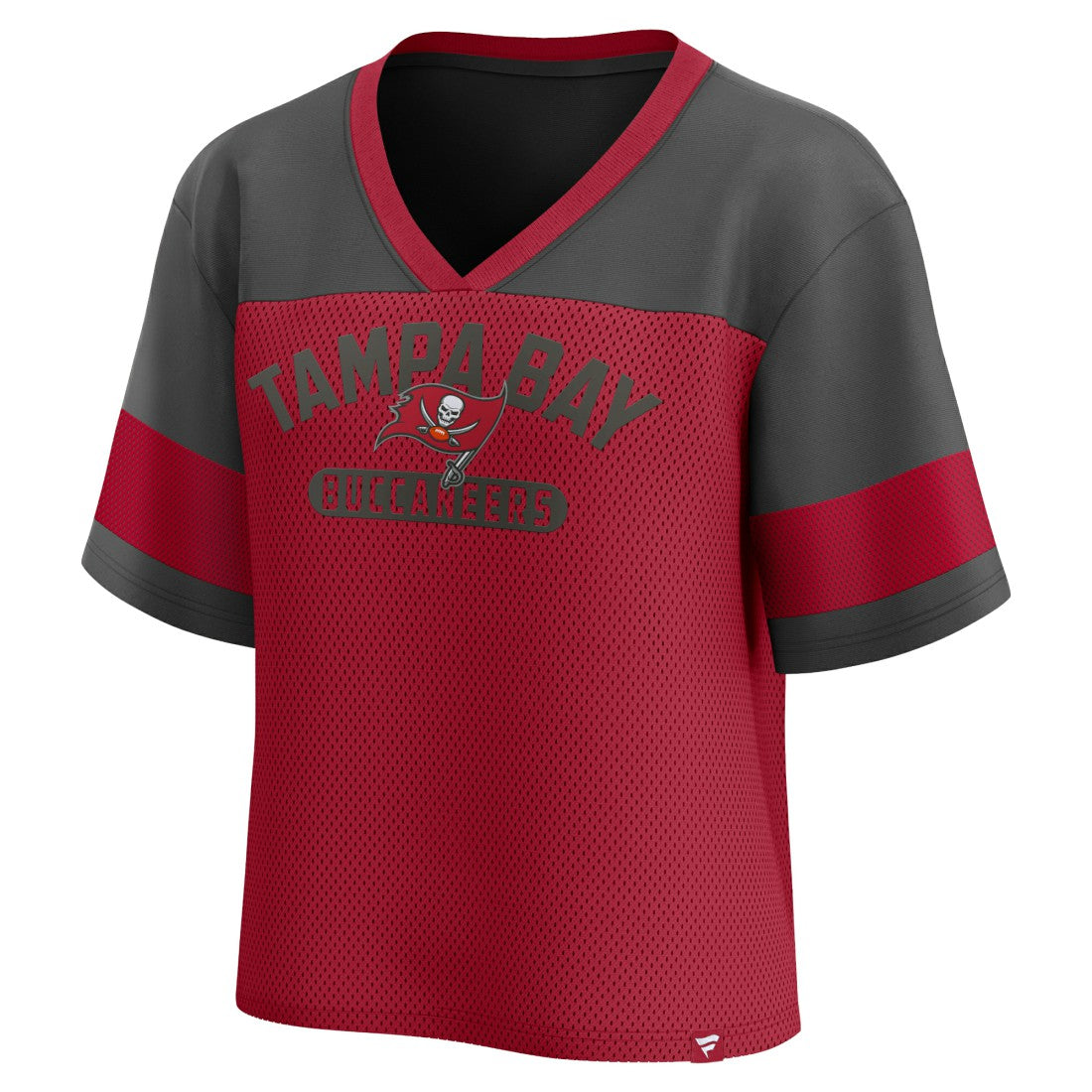 Tampa Bay Buccaneers Women's Homeschool Jersey Poly V-Neck
Fashion Top - Red/Pewter cheap