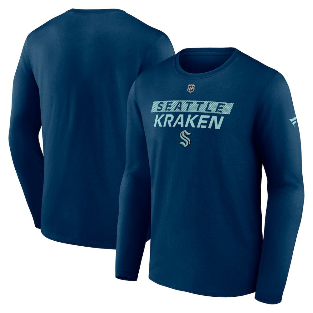 Seattle Kraken Fanatics Authentic Pro Core Primary Long Sleeve T-Shirt Deep Sea Blue