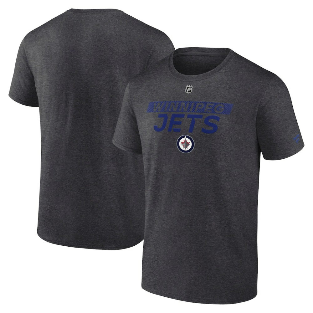 Winnipeg Jets Fanatics Authentic Pro Core Primary T-Shirt Heather Charcoal