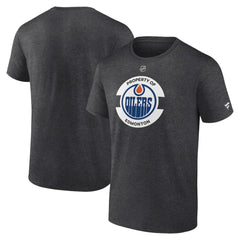 Edmonton Oilers Fanatics Authentic Pro Core Secondary T-Shirt Heather Charcoal
