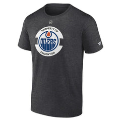 Edmonton Oilers Fanatics Authentic Pro Core Secondary T-Shirt Heather Charcoal