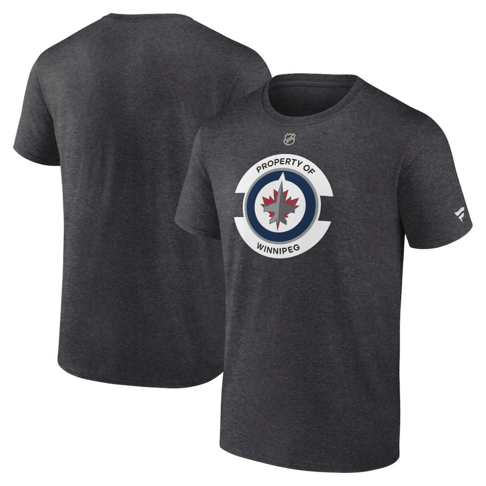 Winnipeg Jets Fanatics Authentic Pro Core Secondary T-Shirt Heather Charcoal