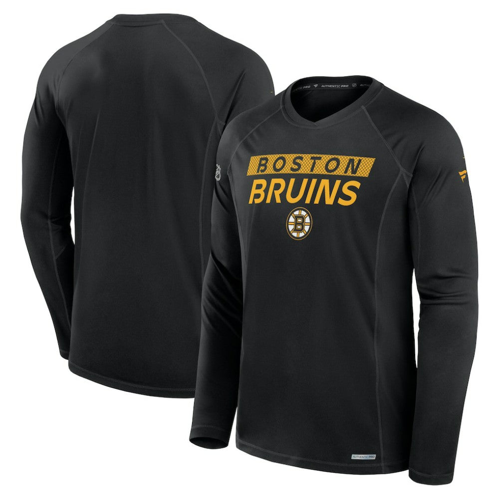 Boston Bruins Fanatics Authentic Pro Rink Tech Long Sleeve T-Shirt Black