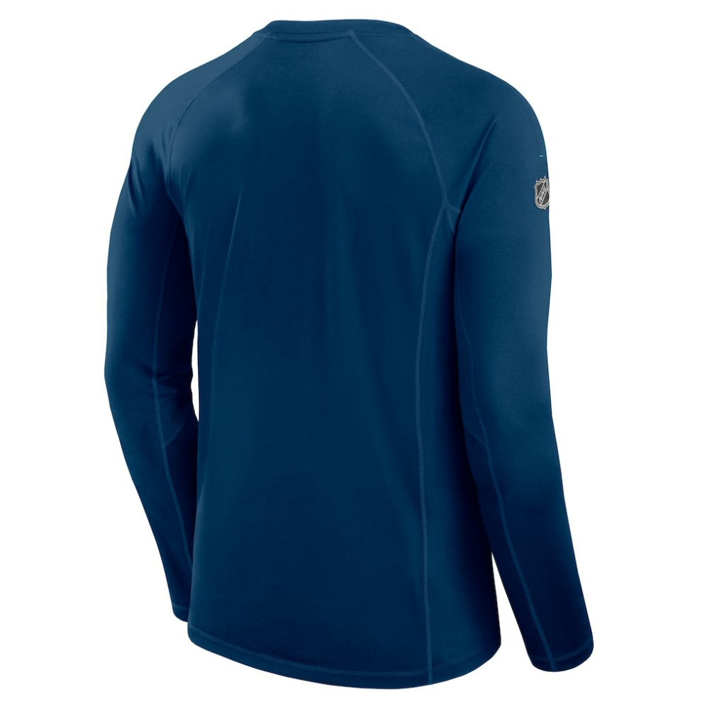 Seattle Kraken Fanatics Authentic Pro Rink Tech Long Sleeve T-Shirt Navy