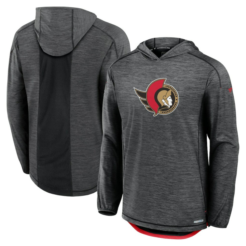 Ottawa Senators Fanatics Authentic Pro Rink Lightweight Pullover Hoodie Black