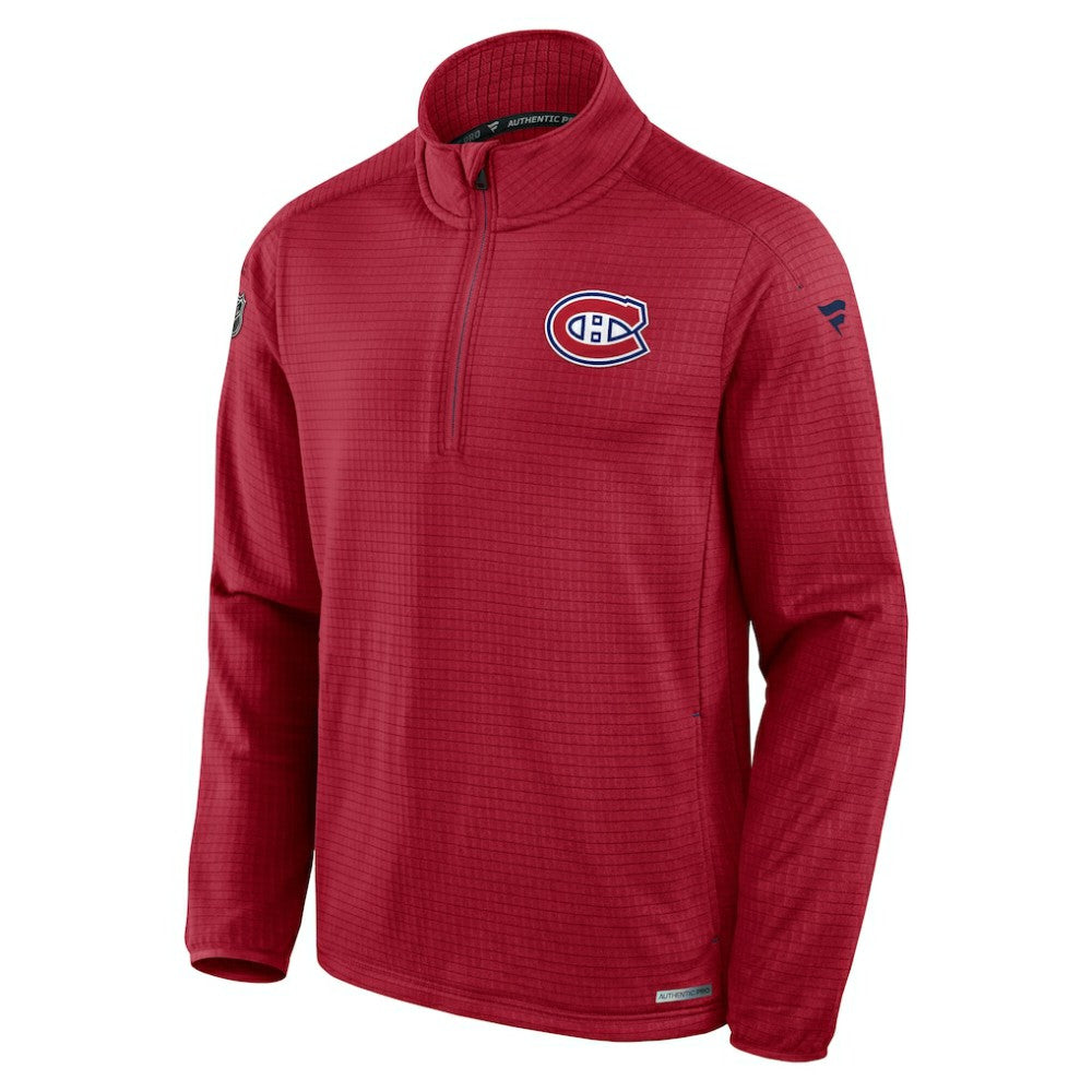 Montreal Canadiens Fanatics Authentic Pro Rink Quarter-Zip Jacket Red