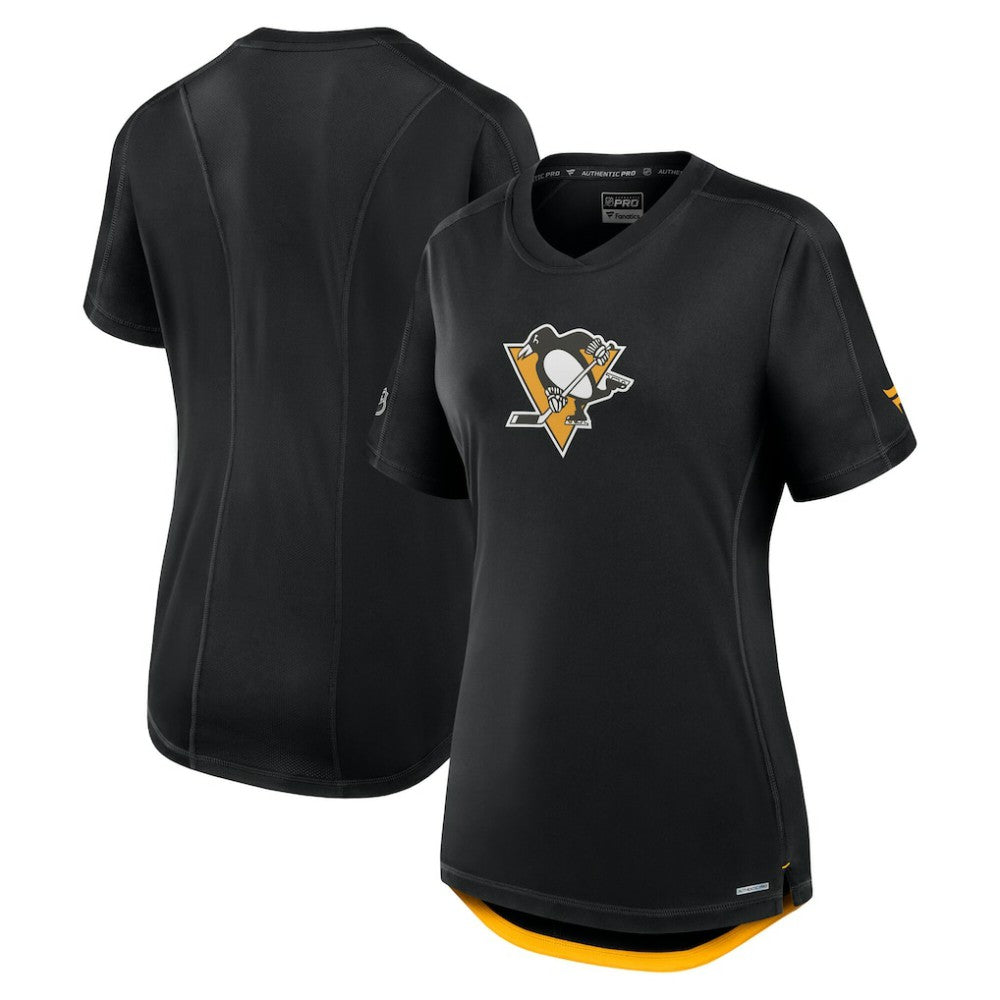 Pittsburgh Penguins Fanatics Women's Authentic Pro Rink T-Shirt Black