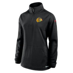 Chicago Blackhawks Fanatics Women's Authentic Pro Rink Lightweight Quarter-Zip Pullover Sweatshirt Black