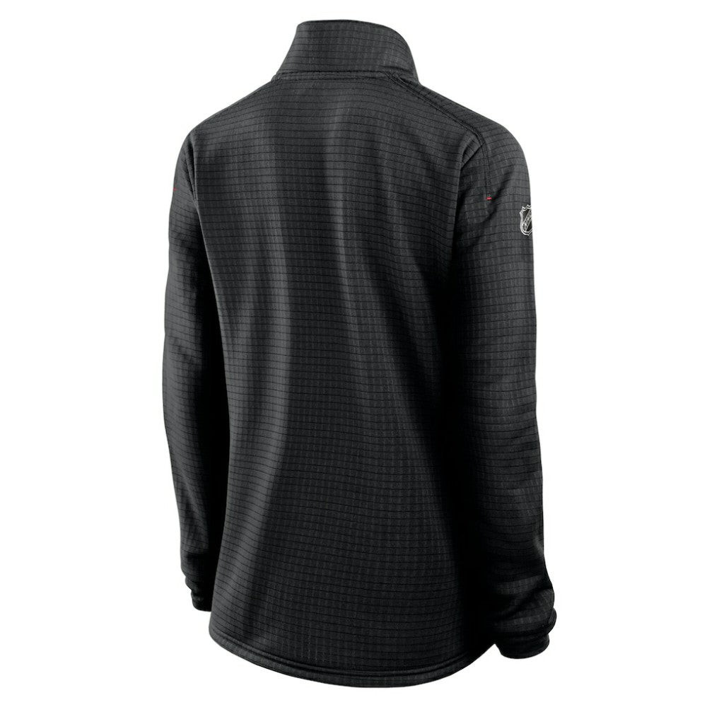 Chicago Blackhawks Fanatics Women's Authentic Pro Rink Lightweight Quarter-Zip Pullover Sweatshirt Black
