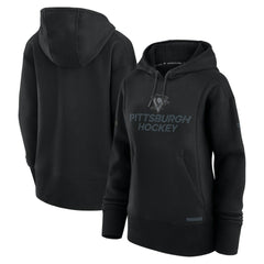 Pittsburgh Penguins Fanatics Women's Authentic Pro Road Pullover Hoodie Black