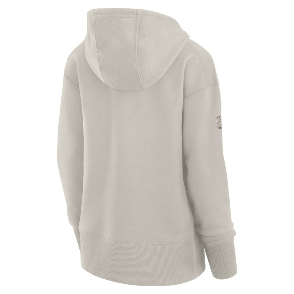 Detroit Red Wings Fanatics Women's Authentic Pro Road Pullover Hoodie Cream