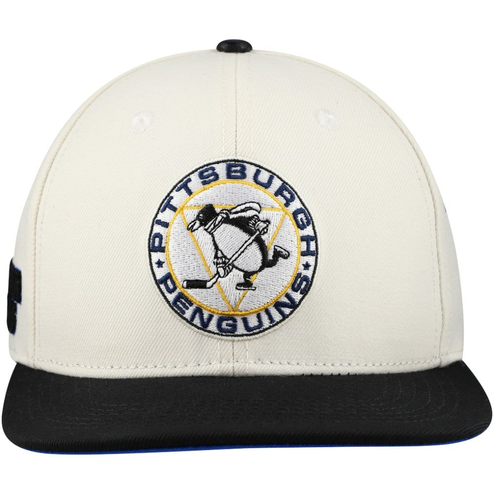 Pittsburgh Penguins Pro Standard Retro Classic Logo Snapback Hat Cream
