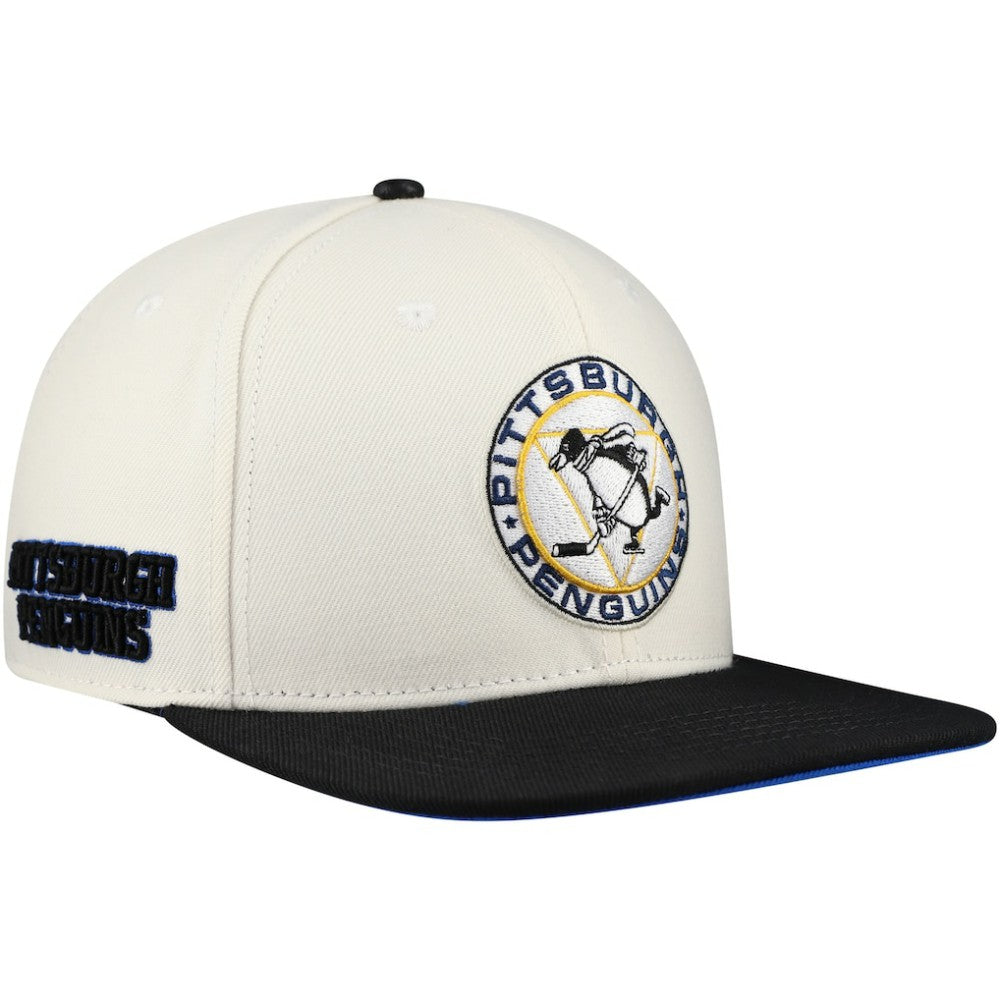 Pittsburgh Penguins Pro Standard Retro Classic Logo Snapback Hat Cream