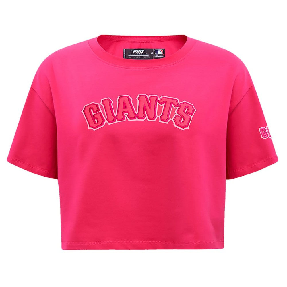 San Francisco Giants Pro Standard Women's Triple Pink Boxy Cropped T-Shirt Pink