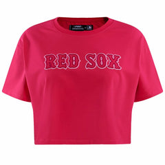 Boston Red Sox Pro Standard Women's Triple Pink Boxy Cropped T-Shirt Pink