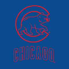 Chicago Cubs Women's Backup Option Pullover Hoodie Royal/White