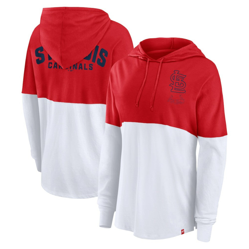 St. Louis Cardinals Women's Backup Option Pullover Hoodie Red/White