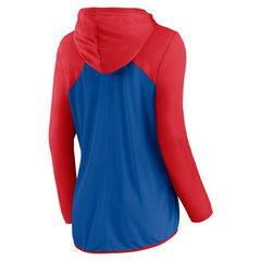 Chicago Cubs Women's Script Sleeve Full-Zip Hoodie Royal/Red