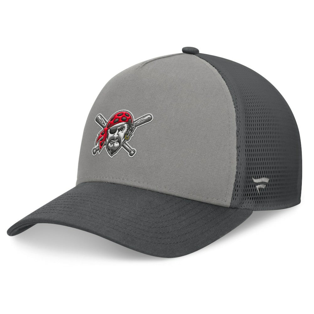 Pittsburgh Pirates A-Frame Trucker Adjustable Hat Gray/Graphite