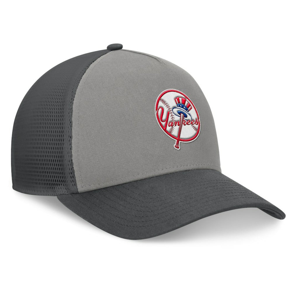 New York Yankees A-Frame Trucker Adjustable Hat Gray/Graphite