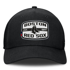 Boston Red Sox Team Patch A-Frame Trucker Snapback Hat Black