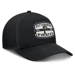 Pittsburgh Pirates Team Patch A-Frame Trucker Snapback Hat Black